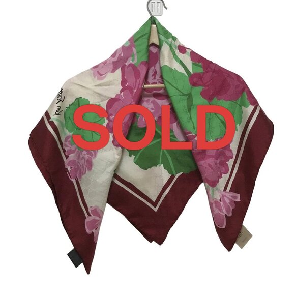 GUCCI White Pink Multi Scarf 192-060825 - Picture 1 of 6